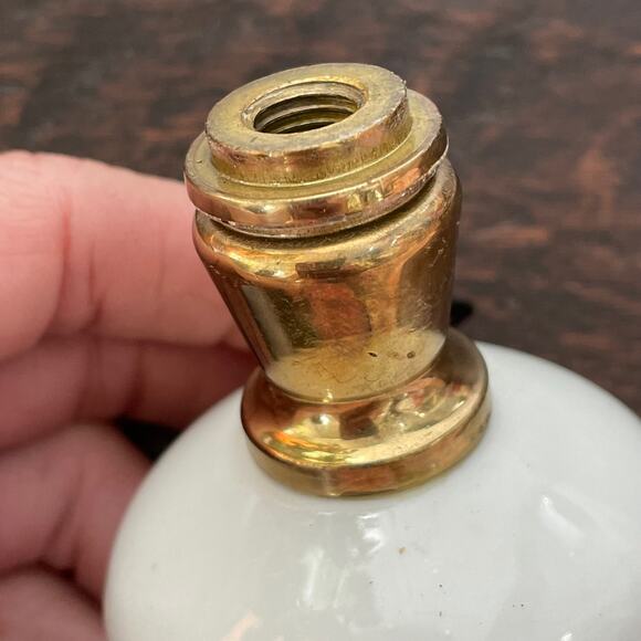 Vintage Porcelain Door Knob Floral Hand Painted? White with Flowers Single - Picture 8 of 16